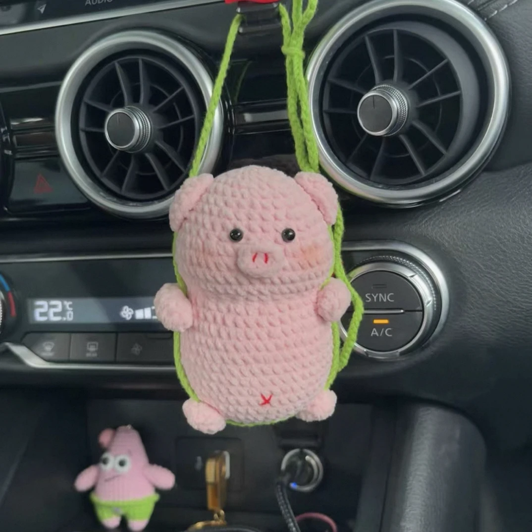 寿光谷之秋千猪猪车挂diy材料包纯手工小冰条线挂件