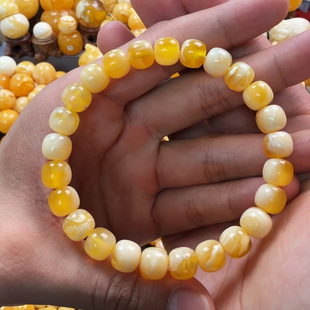 琥珀未镶嵌珠宝奇石9.4mm同料