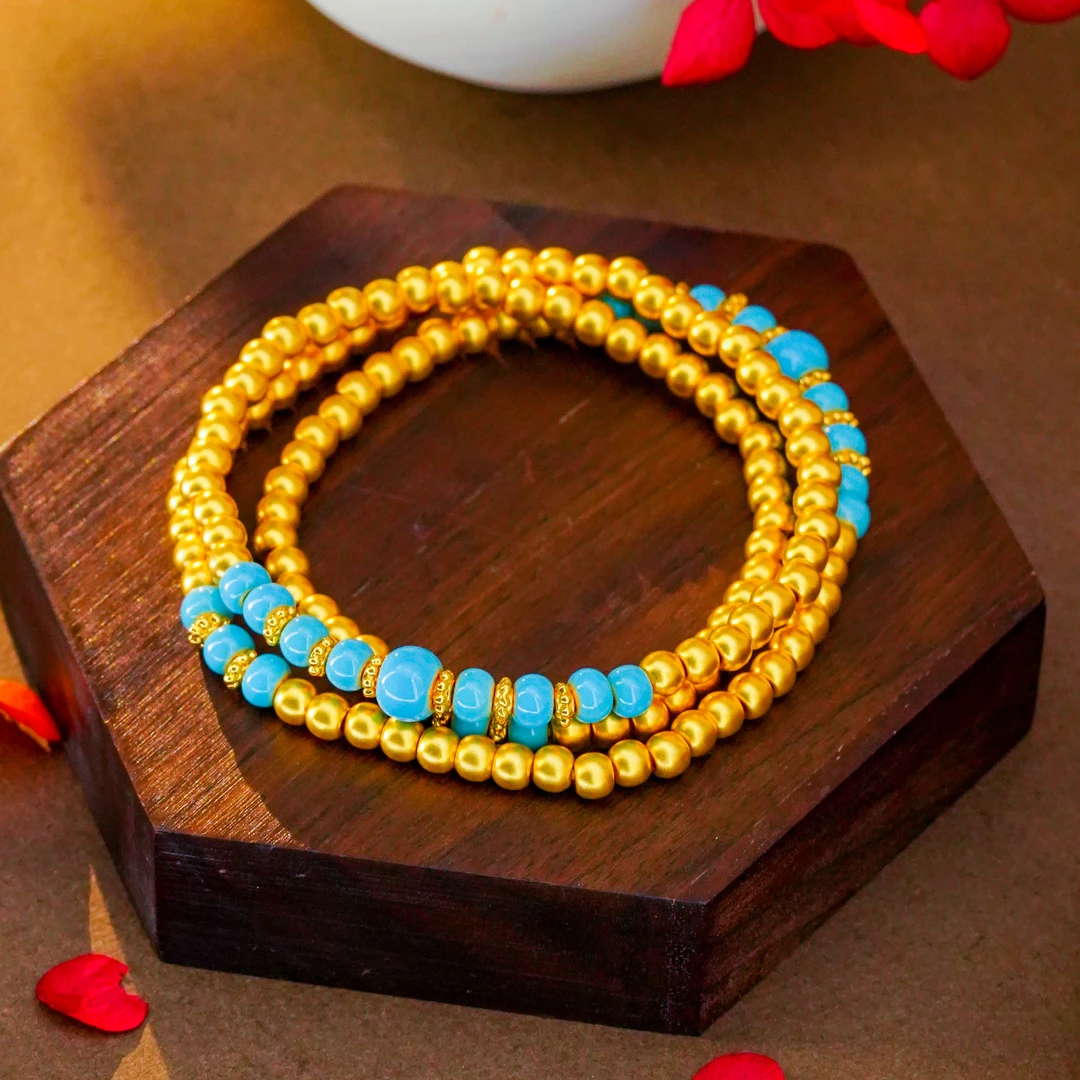 【敏敏专享】足金999投资金 无氰硬金珐琅绿松色 HJS1667