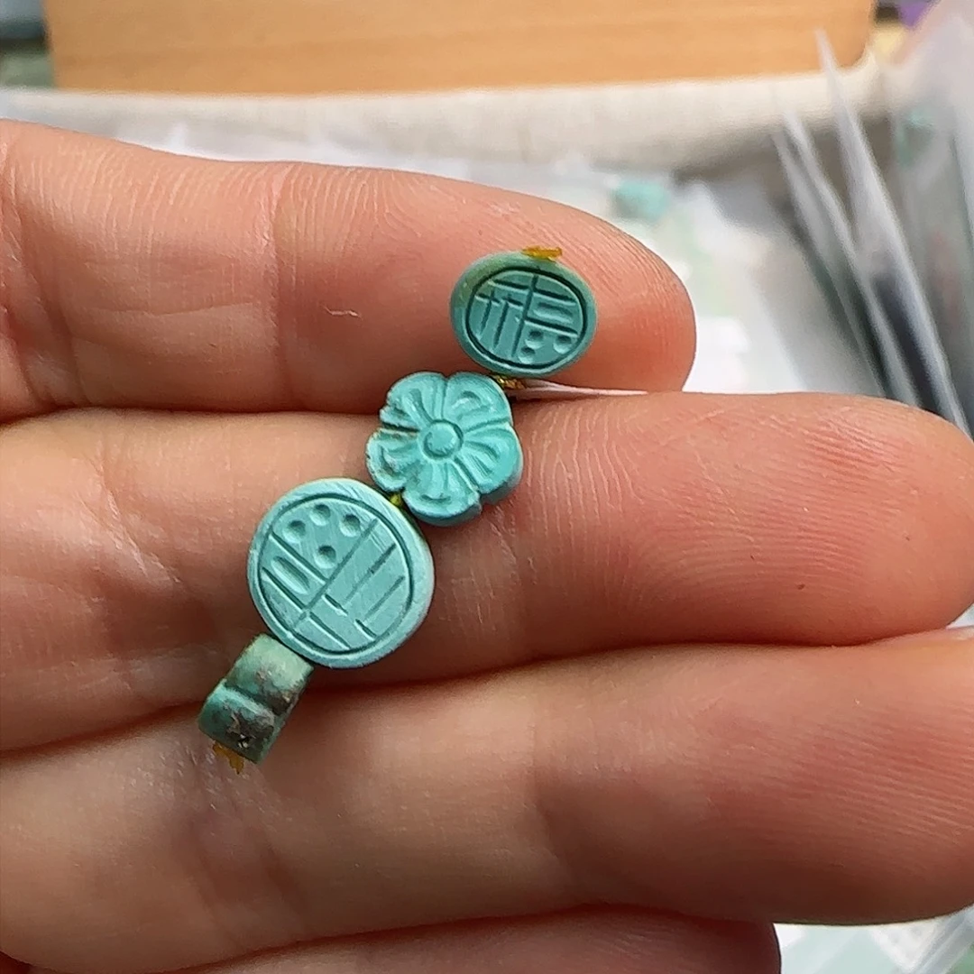 绿松石珠宝半成品未镶嵌