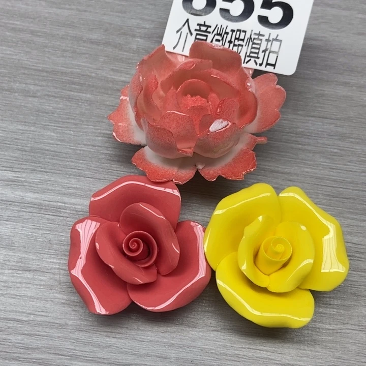 陶瓷手工制作陶瓷花冰箱贴