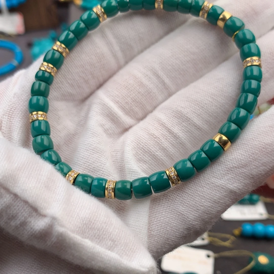 绿松石18K金镶嵌绿松石