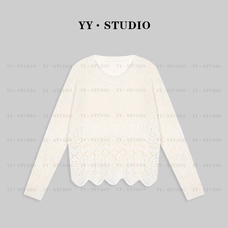 【丢丢专属】早秋款针织镂空波西米亚防晒长袖YY-1813