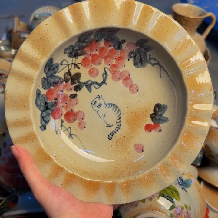 瓷片景德镇陶瓷手工手绘
