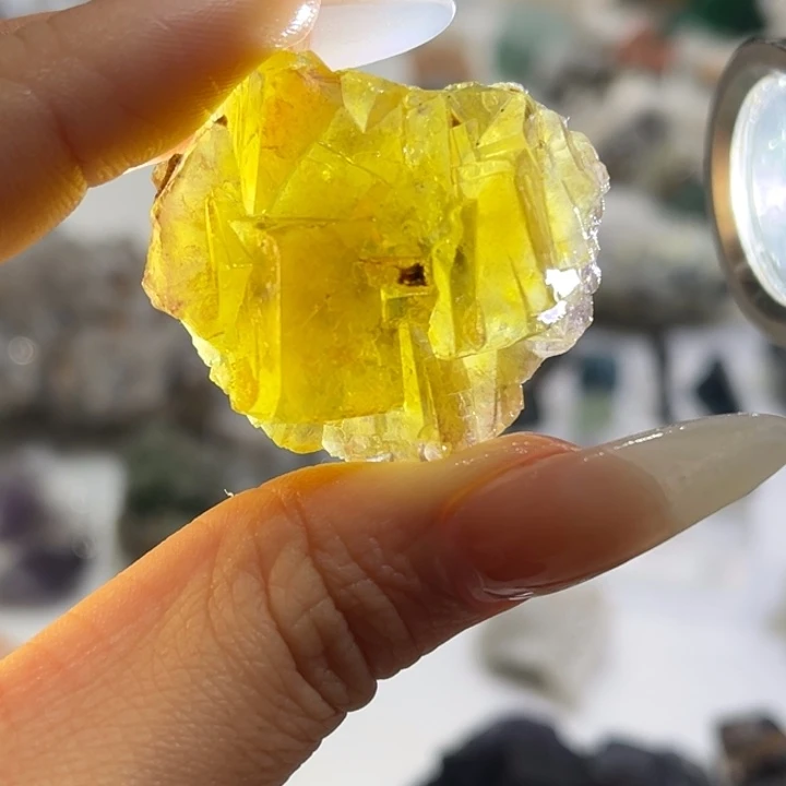 石材纳米比亚黄色萤石