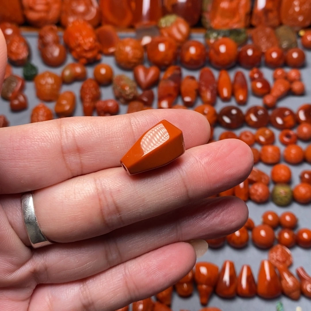你***！南红玛瑙未镶嵌三通11.9