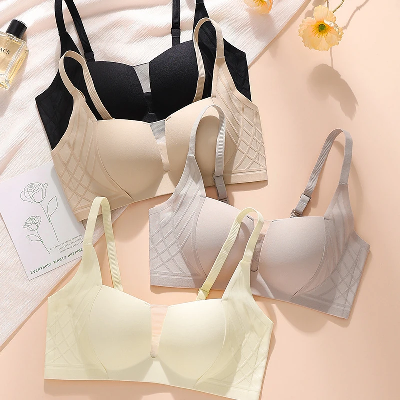 【3D聚拢提拉内衣】无痕小胸软支撑上托收副乳无钢圈文胸-6813