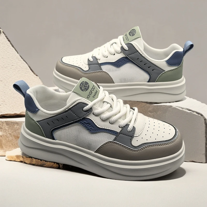 KFT脚王夏季新款男士拼色板鞋潮流高级感超轻休闲百搭透气