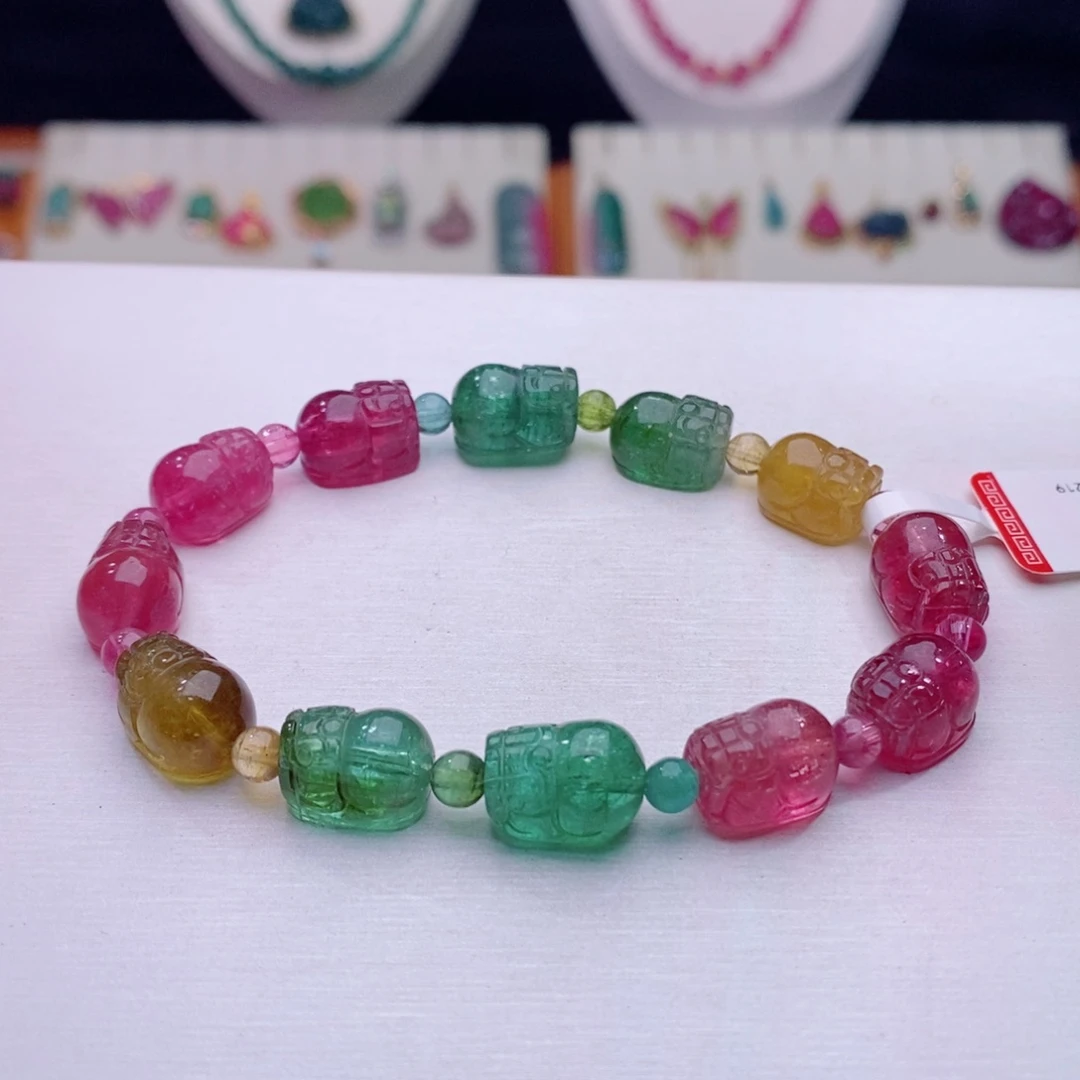 未镶嵌手链碧玺手链d