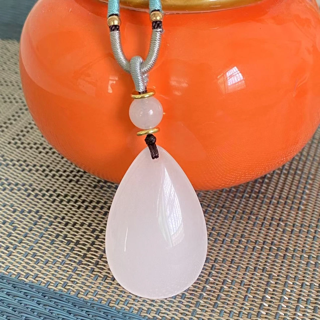 天然玉石 金丝玉海洋之心水滴吊坠挂件 复古民族风吊坠挂件