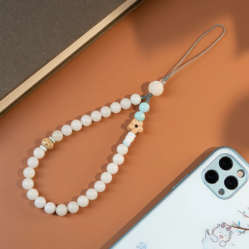 YF2541518运好莲莲白普提手机链女款防丢手腕绳手工编织挂件挂饰