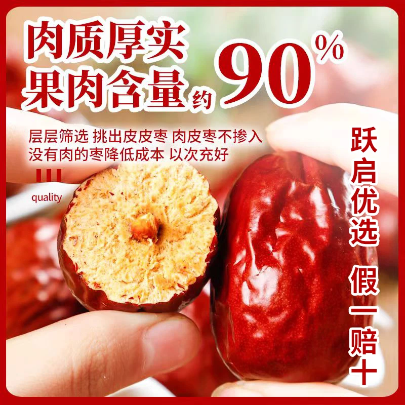 【净重】红枣新疆特产若羌小灰枣泡水煮粥生吃零食非和田枣