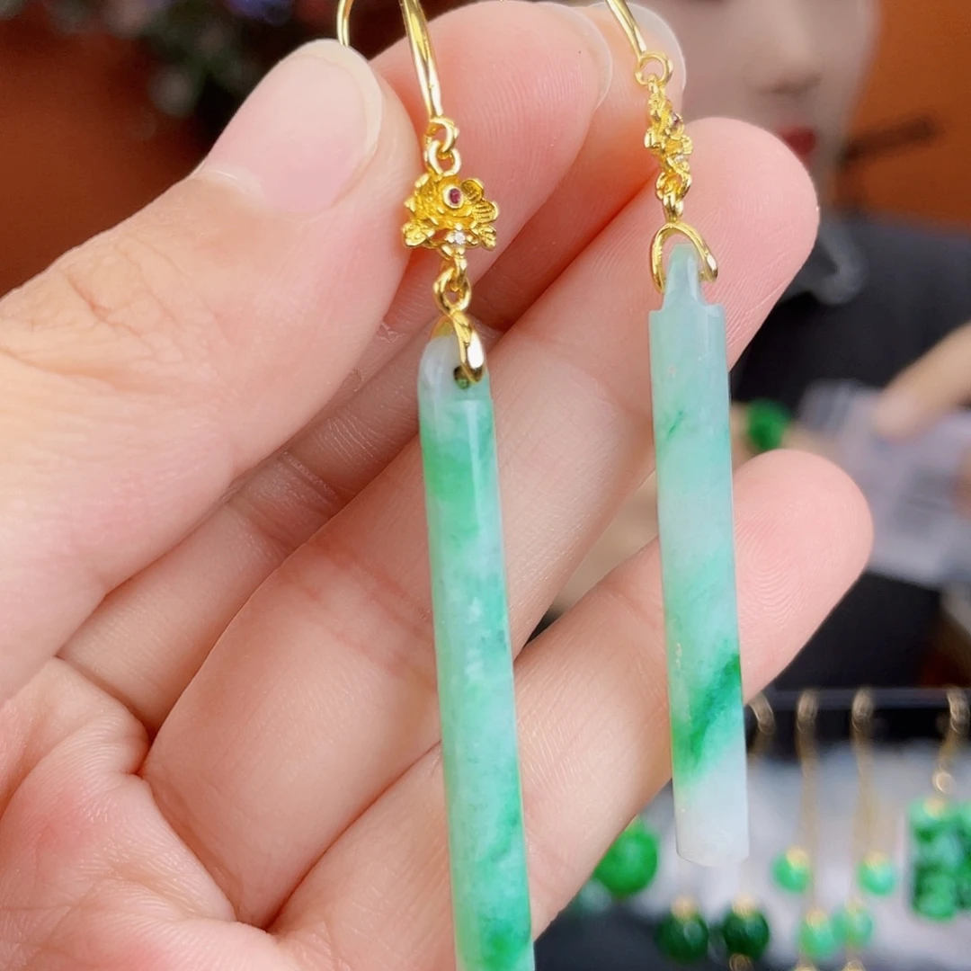 翡翠未镶嵌耳饰饰品