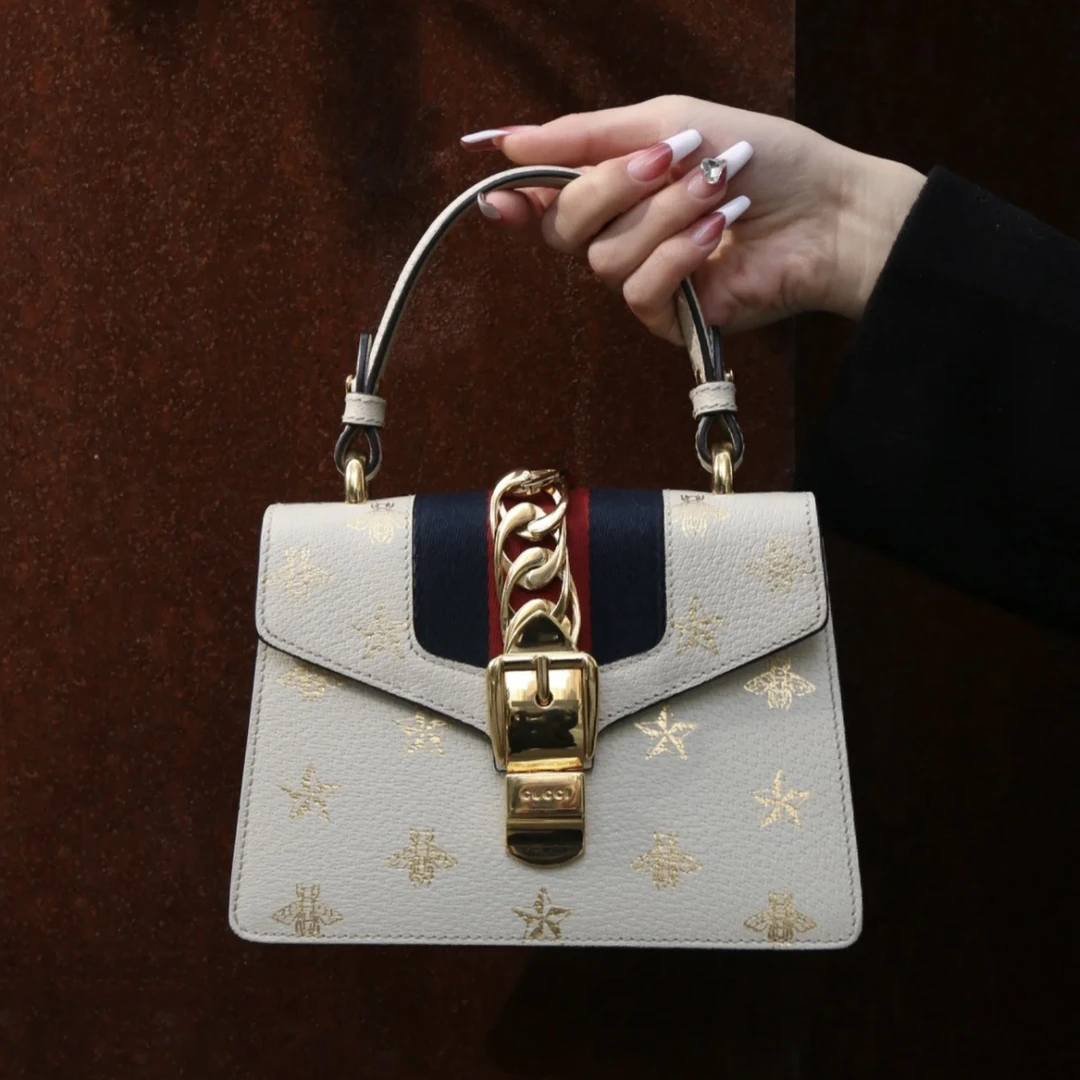 95新 GUCCI/古驰 【小考拉】GUCCI 白色塞尔维亚小号单肩包