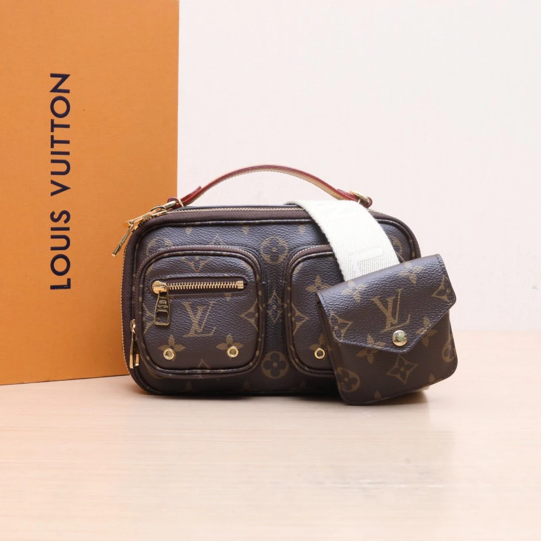 95新 LouisVuitton/路易威登 -hd小花佳珊 老花 PVC芯片 相机包