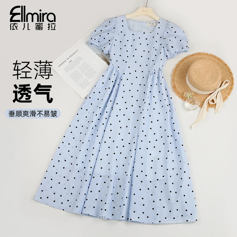 【现货】9346~9375女童波点连衣裙夏季儿童长裙短袖礼服裙2025新款