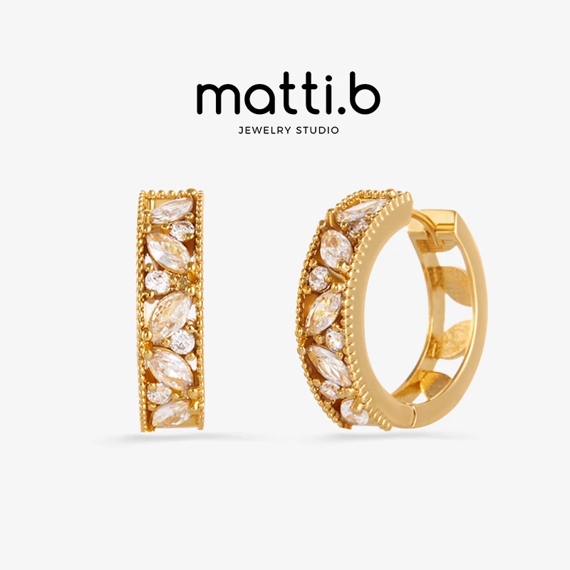 铜合金合成锆石耳饰 气质精致时尚设计高级轻奢简约女士耳环1551