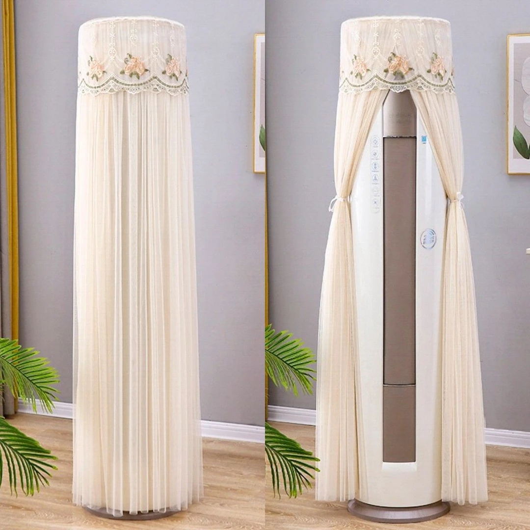 新款加内衬防尘款空调罩立式圆柱形椭圆空调防尘罩通用空调罩跨境