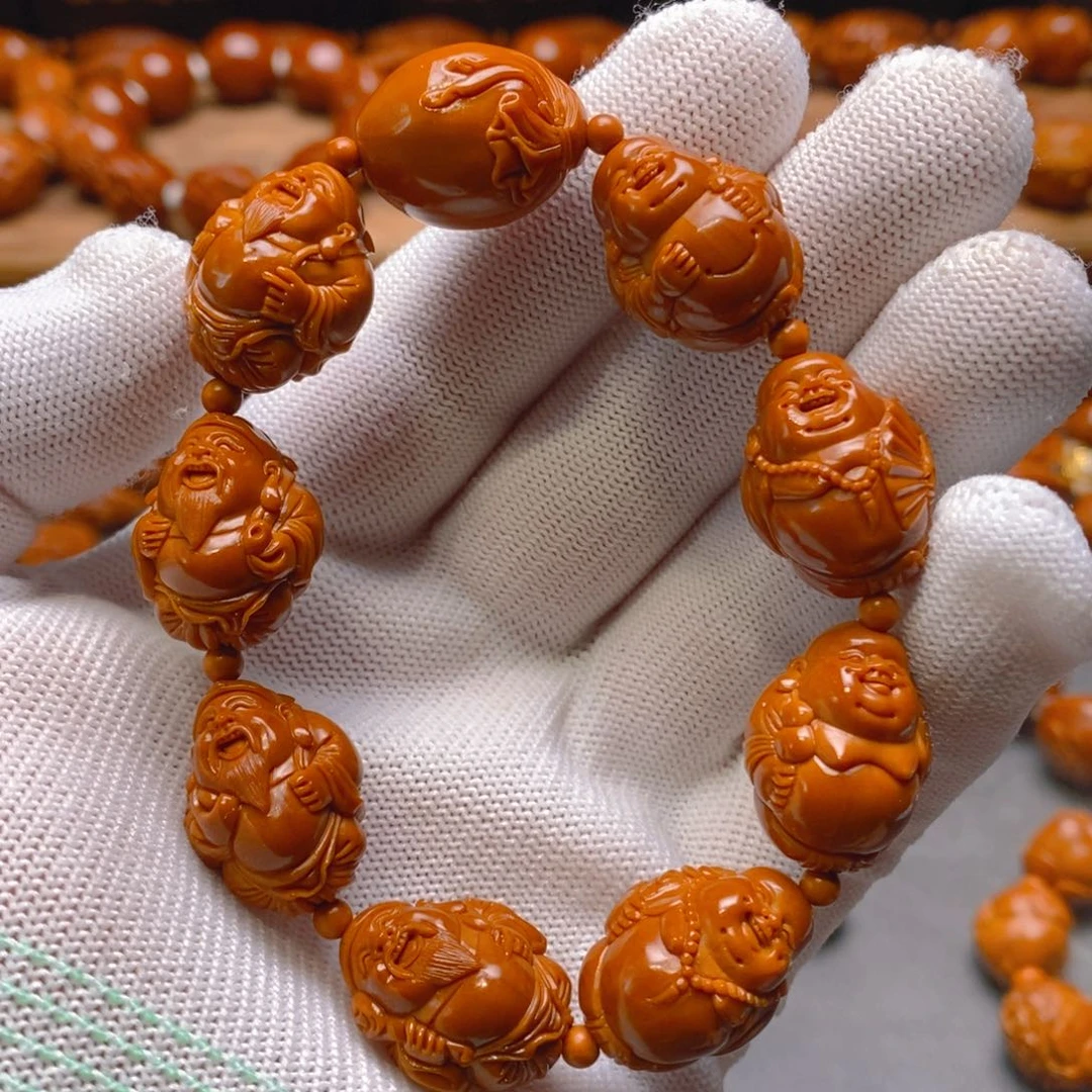 手串/手链橄榄核许静健1.7老料水晶核，和气生财