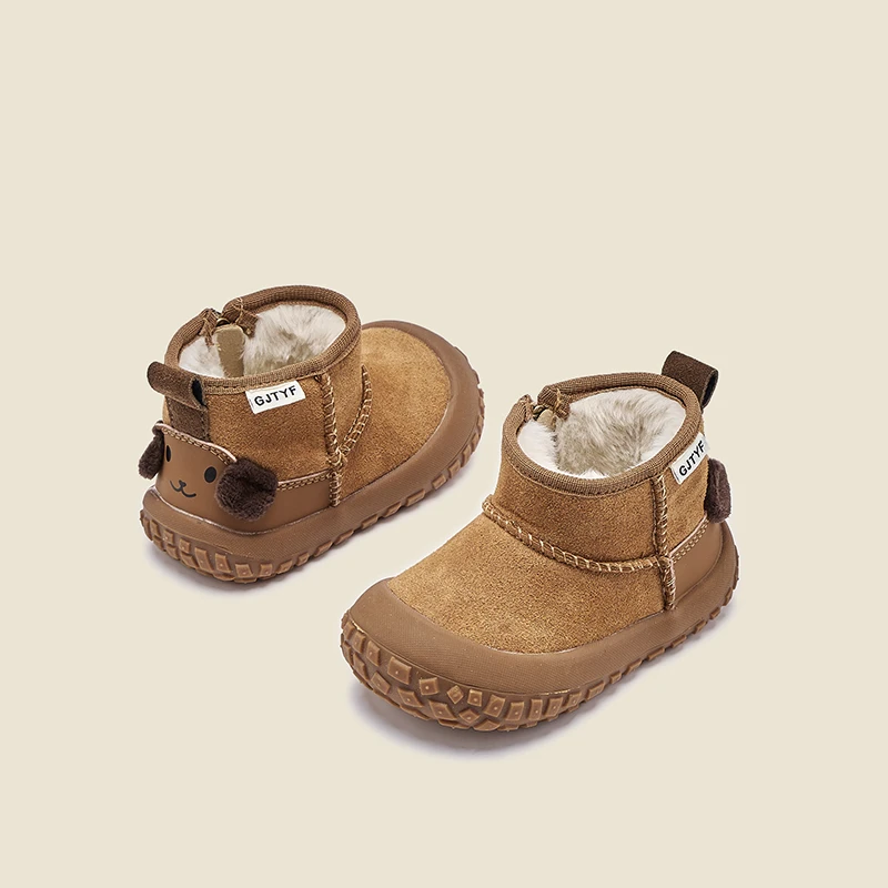 冬季宝宝雪地靴加厚保暖棉鞋小童学步鞋1一3岁女婴儿男童保暖