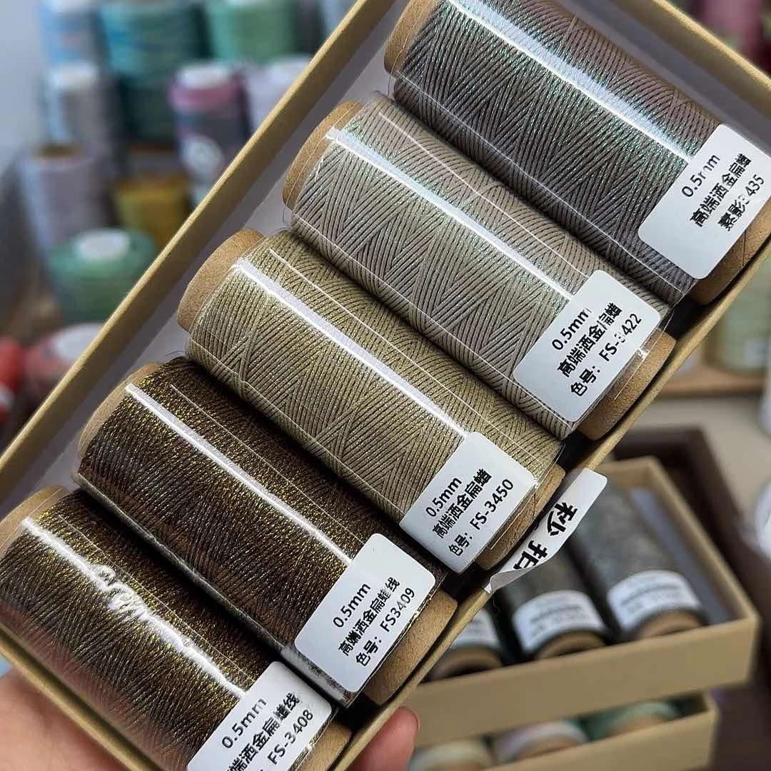 新0.5洒金扁蜡 套盒二 5个