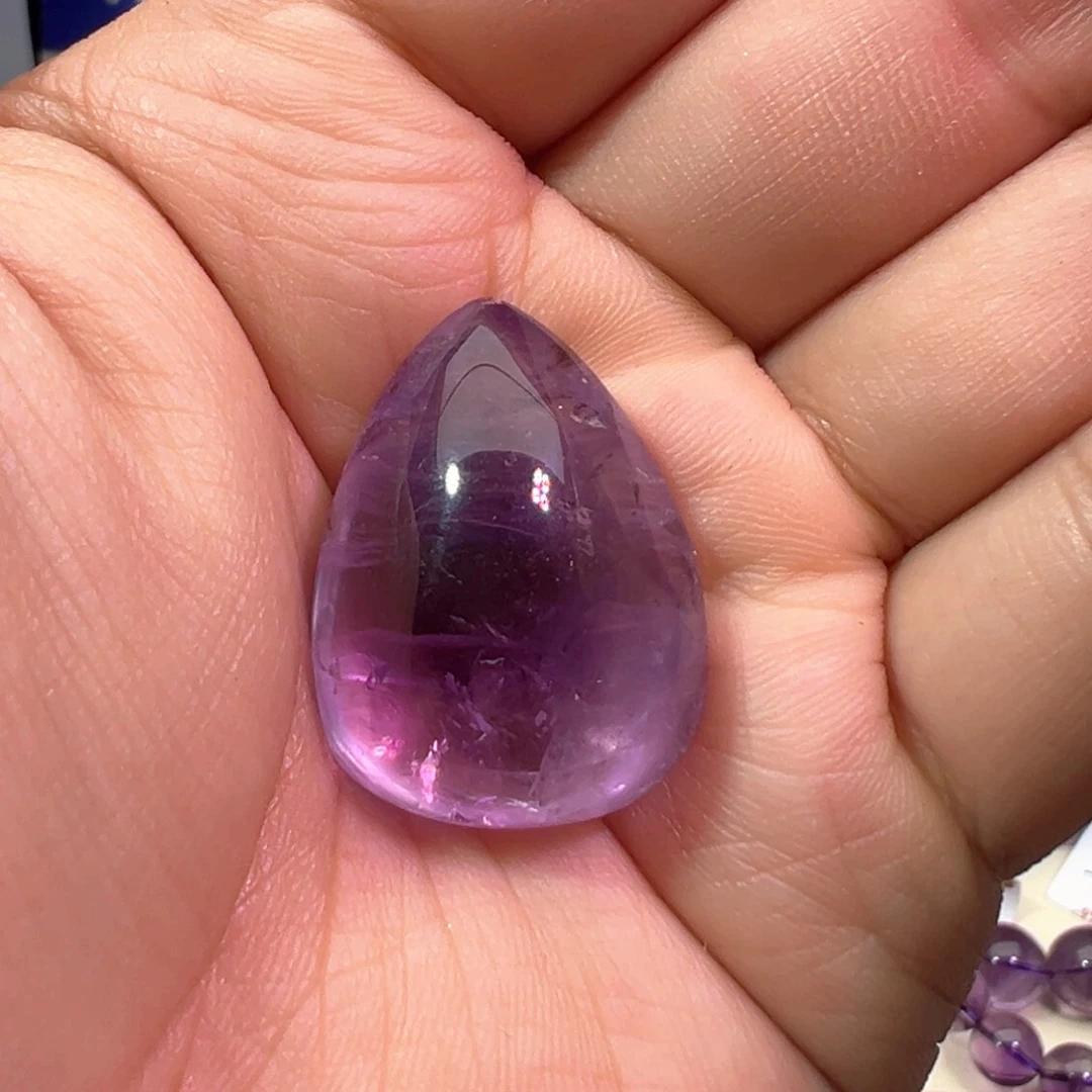 水晶手链未镶嵌依*儿紫水晶吊坠包打孔