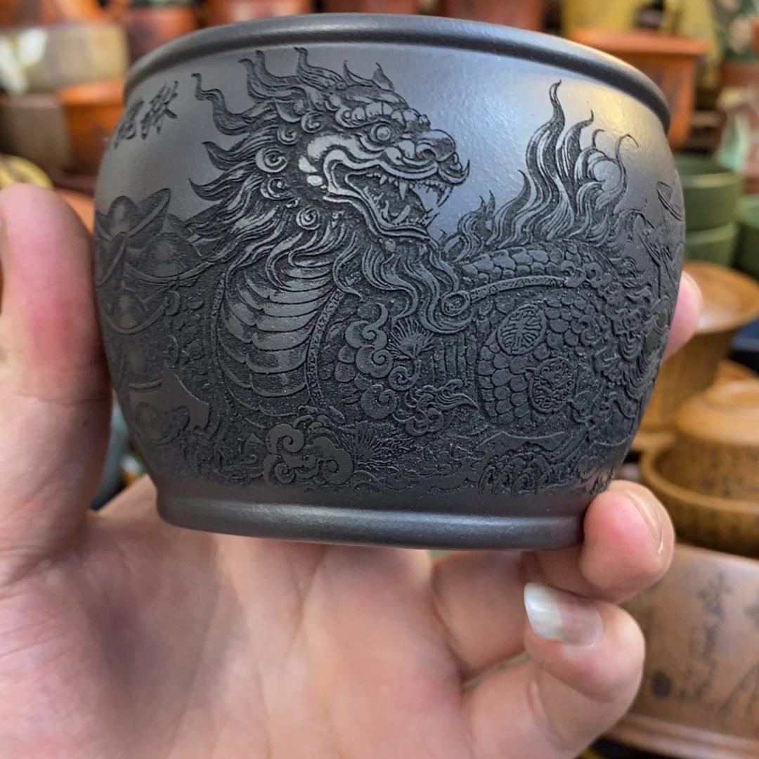 紫砂杯子宜兴全手工紫砂杯