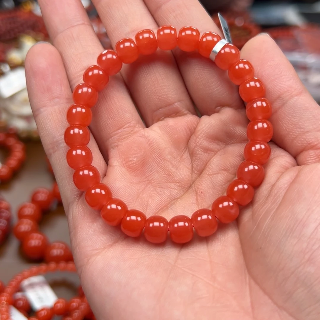 南红玛瑙未镶嵌手链