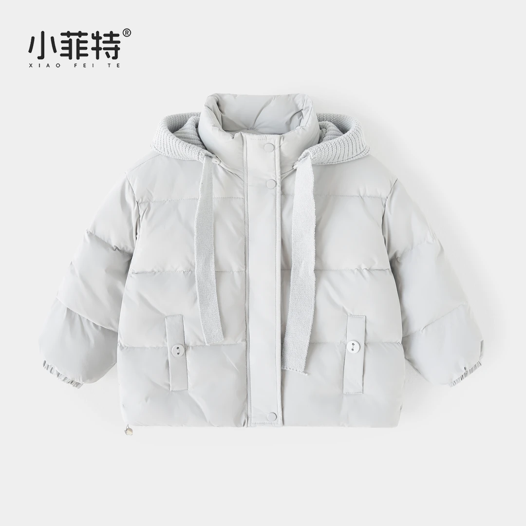 小菲特女童冬加厚连帽外套中大童保暖上衣儿童休闲棉服YNYD57752