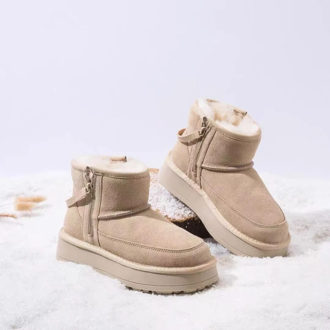 厚底保暖面包雪地靴4990