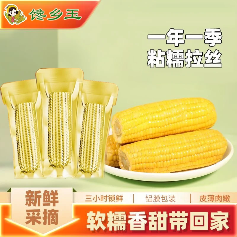 （试吃3根）东北黄糯玉米黏糯真空包装到手10棒