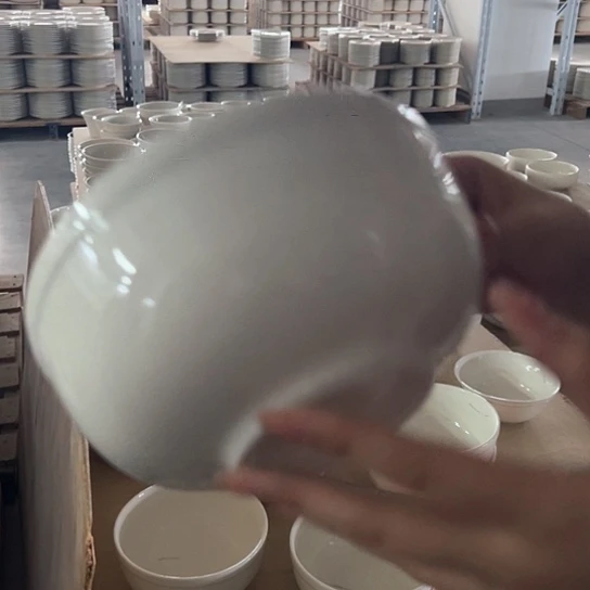 新骨瓷085微瑕7寸暖白加厚边面碗