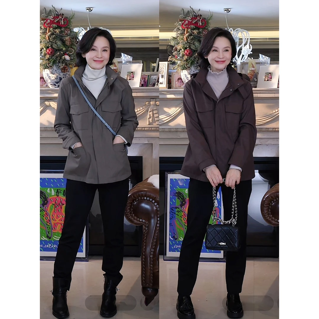 RuienCo.旅行者 LP高密可拆卸领腰部抽绳防水百搭长袖夹克外套