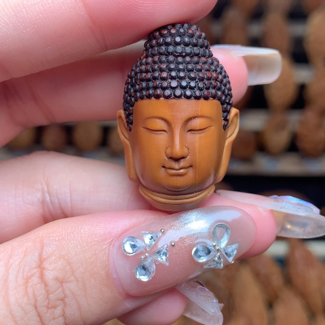 把件橄榄核朱*子橄榄核佛头