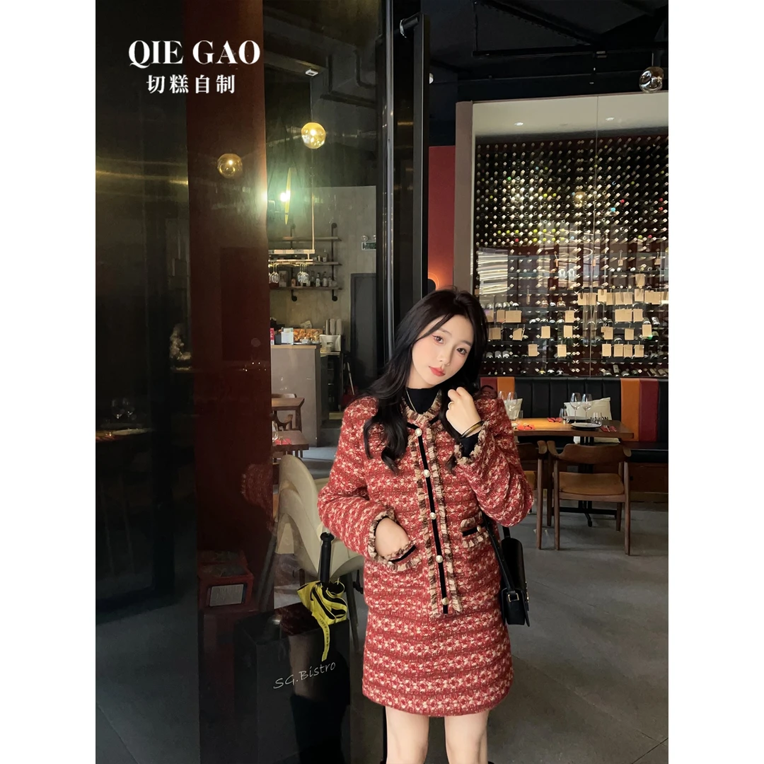 【福利清仓NO退NO换】复古秋冬两件套女小个子套装