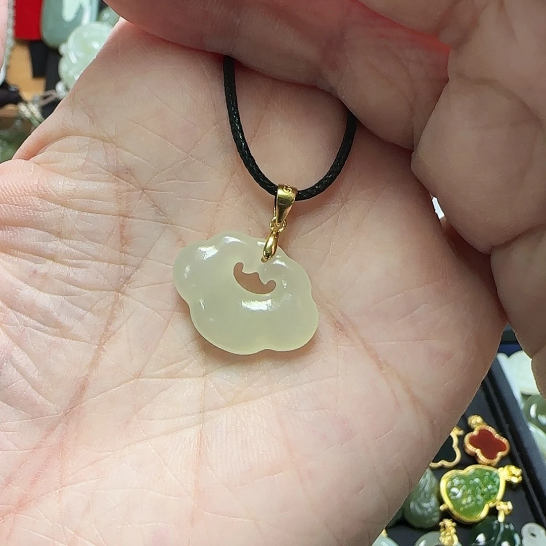 吊坠(不含链)银S925镶嵌和田玉
