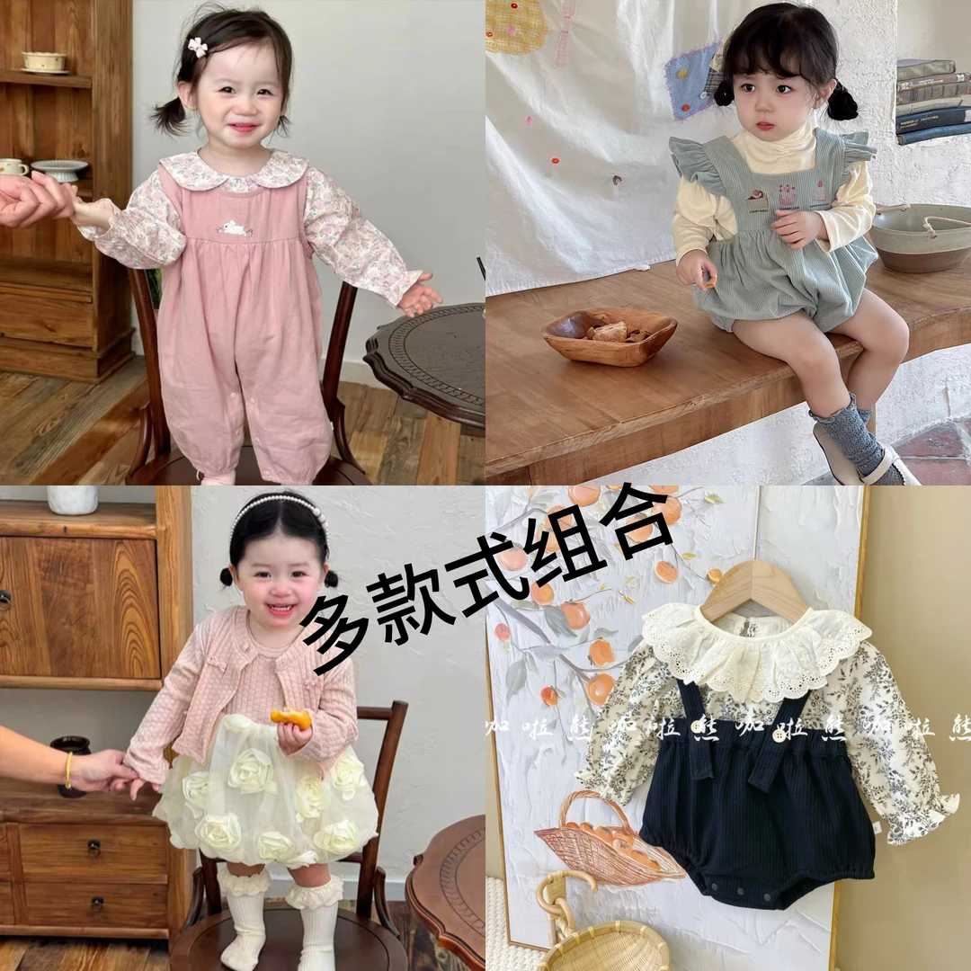 【W601-W682】春款女宝宝多款多色组合连体衣