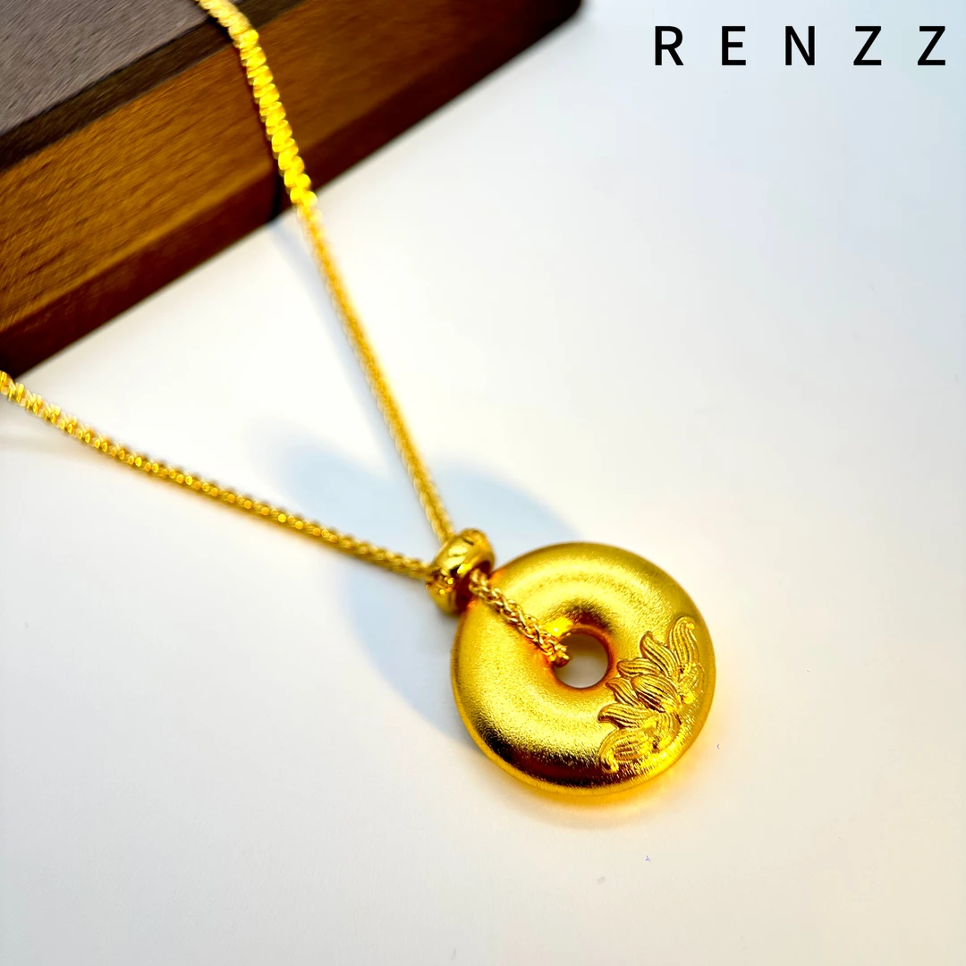 7803黄色圆环项链