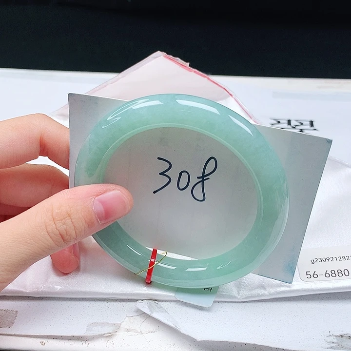 翡翠手镯（圆镯）未镶嵌缅甸天然a货手镯56