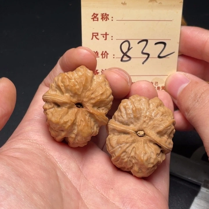 文玩核桃把件蛙34尺白茬832