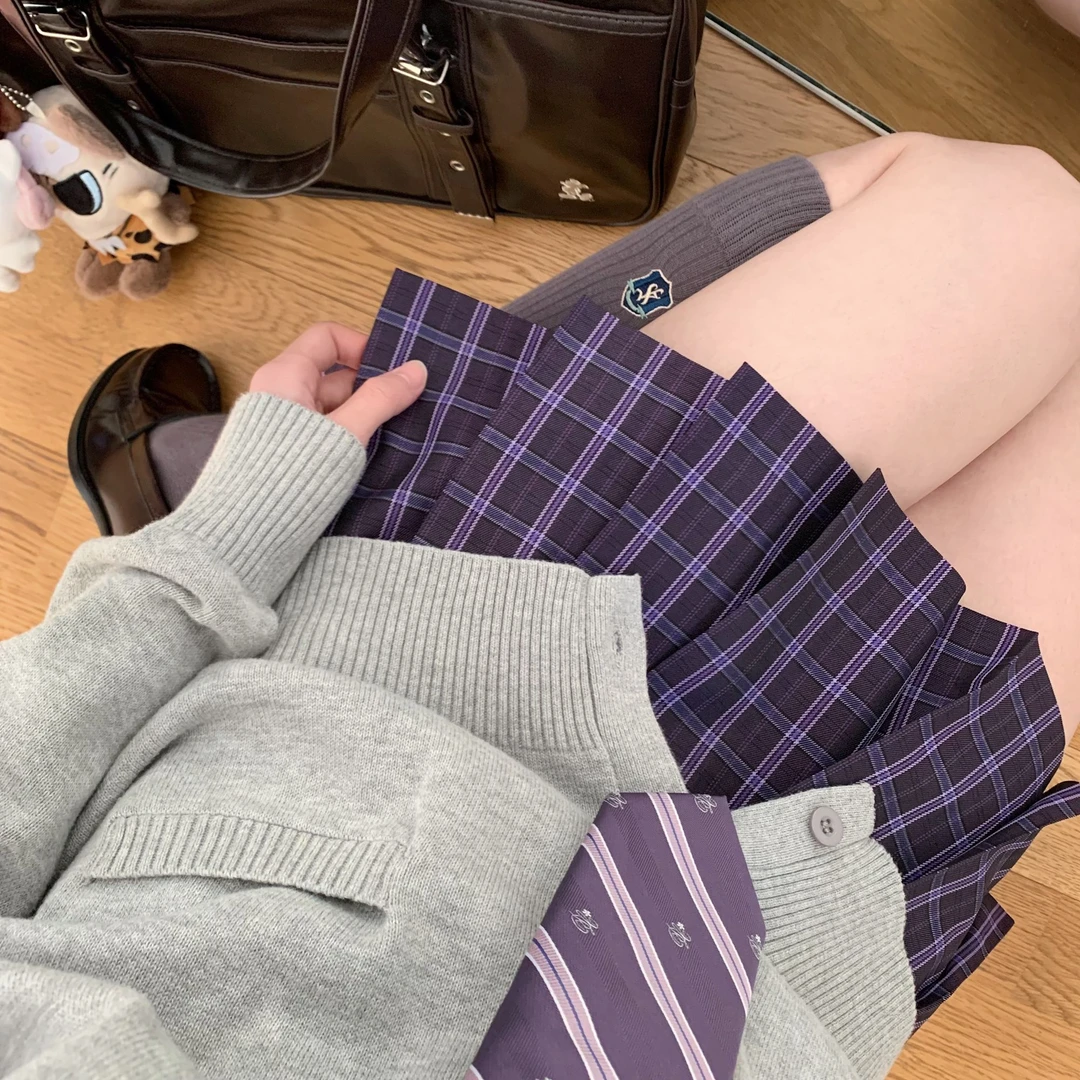 樱舞纪原创【小紫】新款格裙制服校供jk日系学生学院风半身裙
