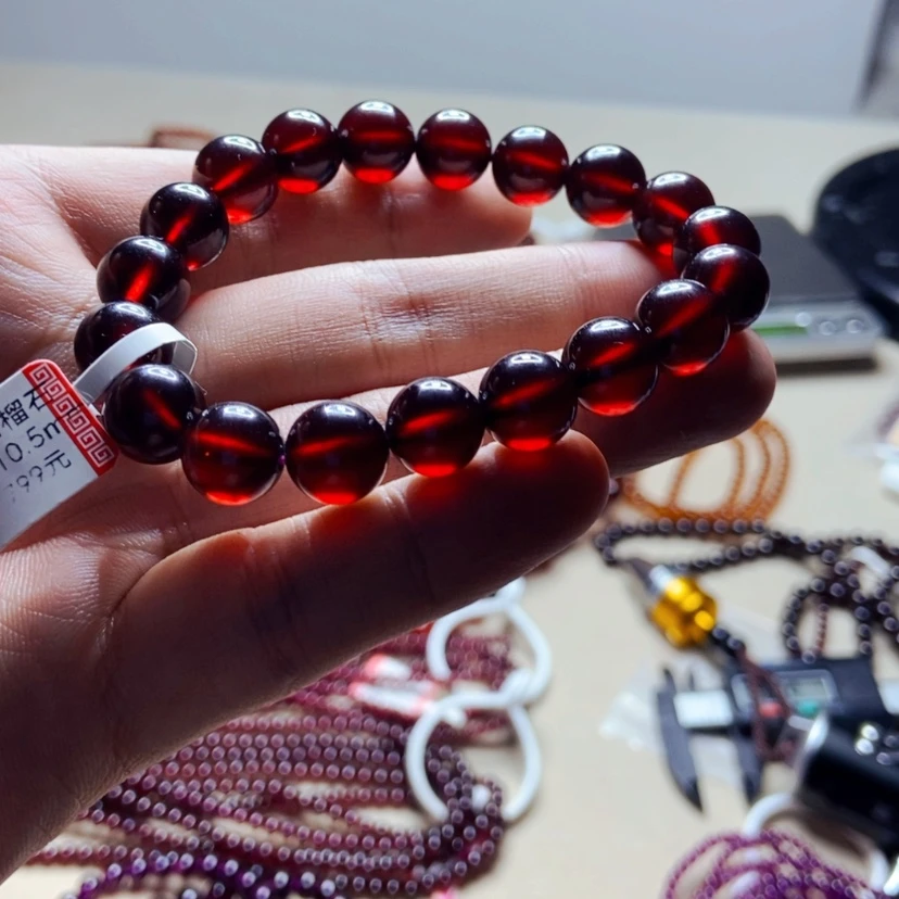 【闪购商品】未镶嵌手链石榴石10.5毫米