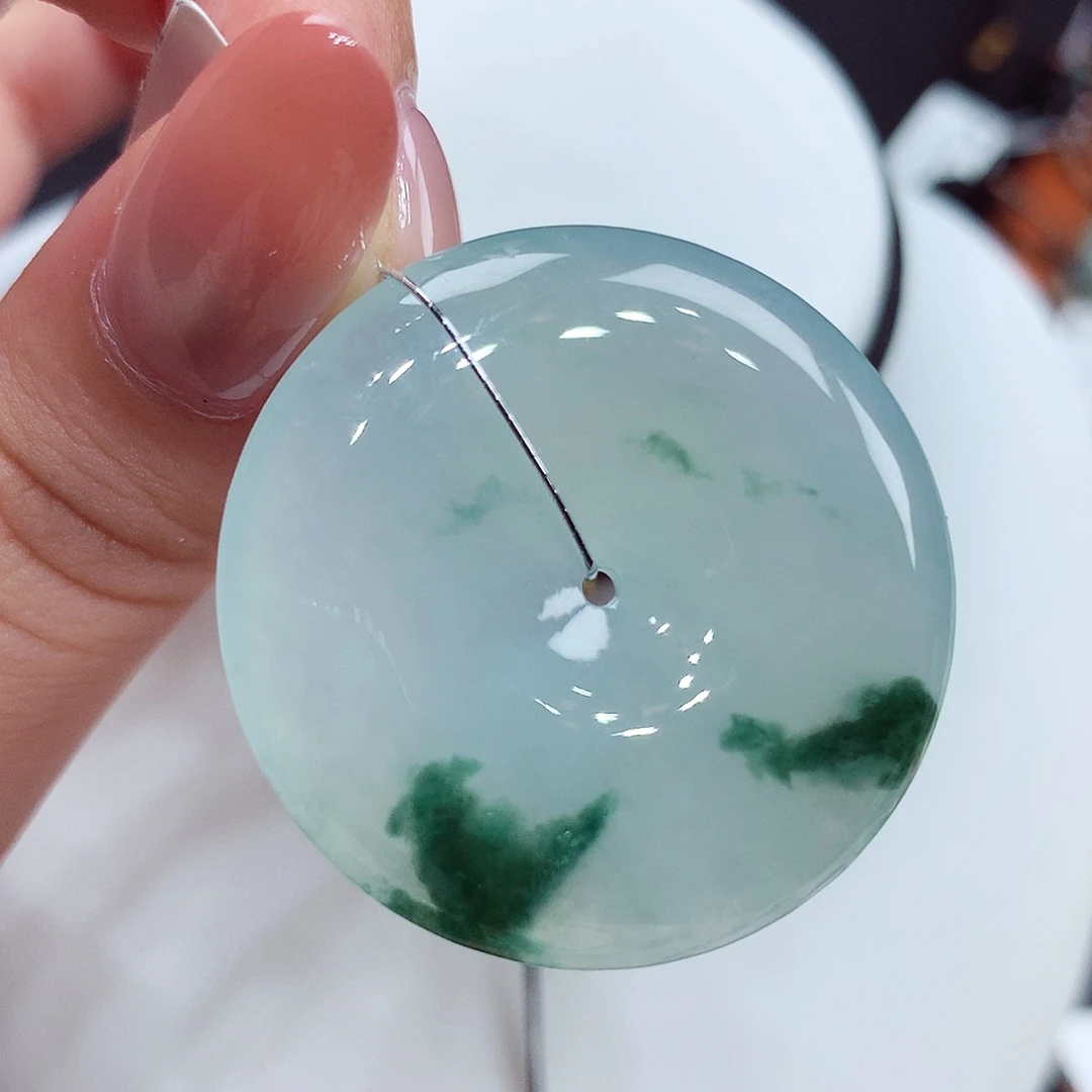翡翠未镶嵌颈饰翡翠33，34.2/6