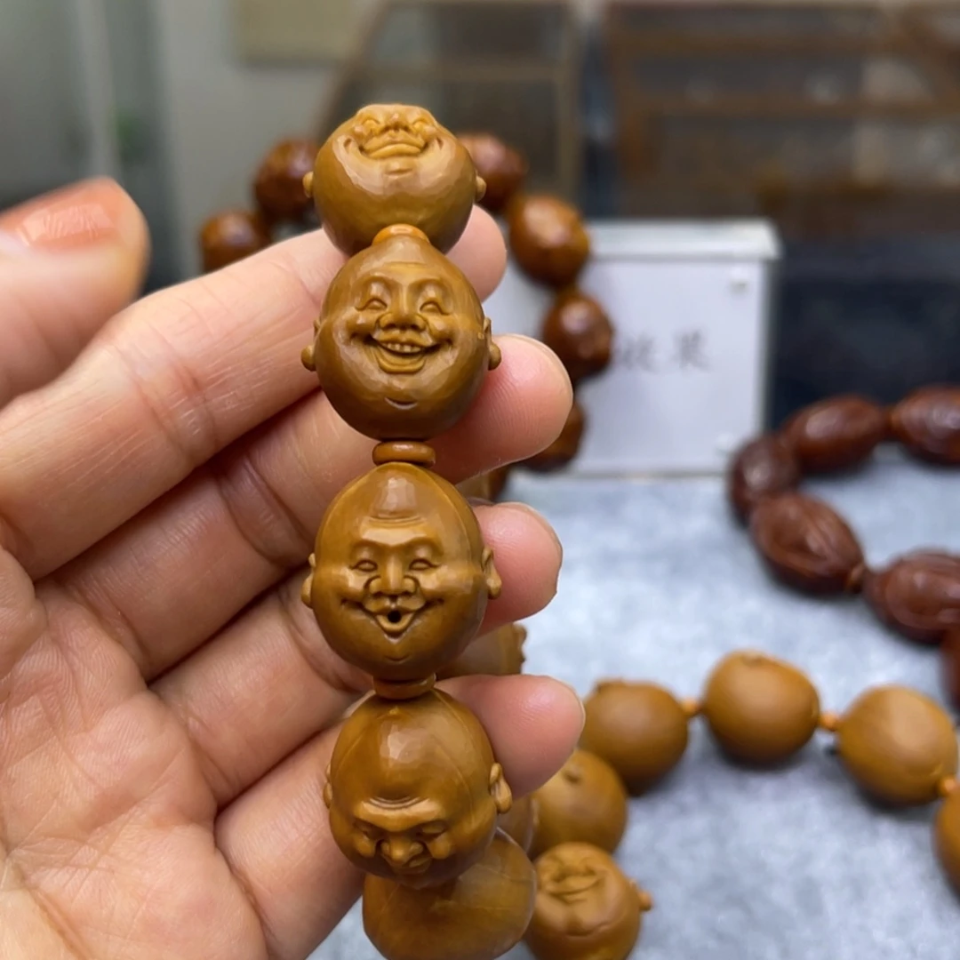 吊坠橄榄核笑佛手串