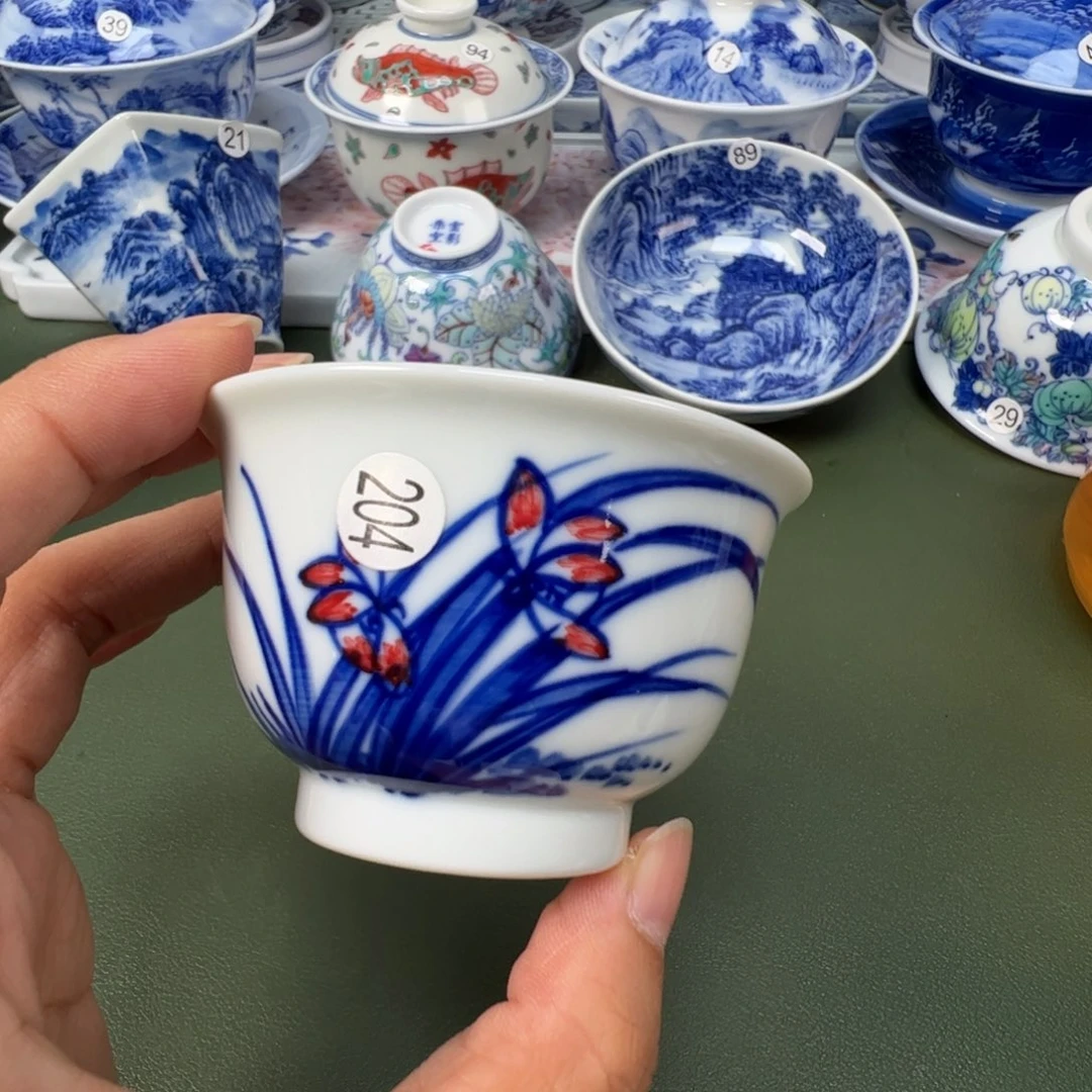 陶瓷景德镇纯手工纯手绘茶具木木97