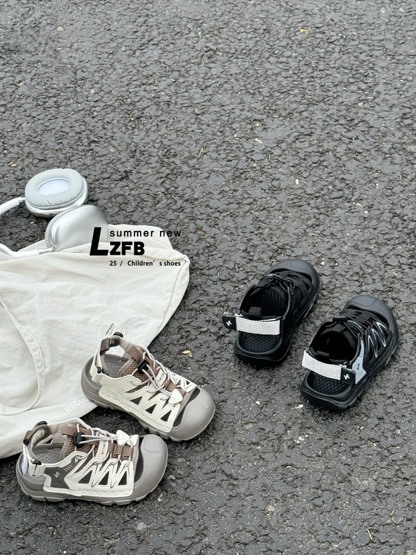 7765夏季男童包头凉鞋鞋子儿童防踢耐磨休闲运动凉鞋女童沙滩凉鞋