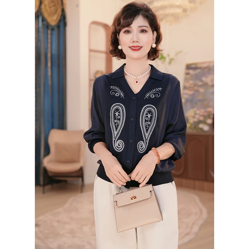 【秋】年轻妈妈秋时尚洋气上衣2025新款洋气中老年衣服