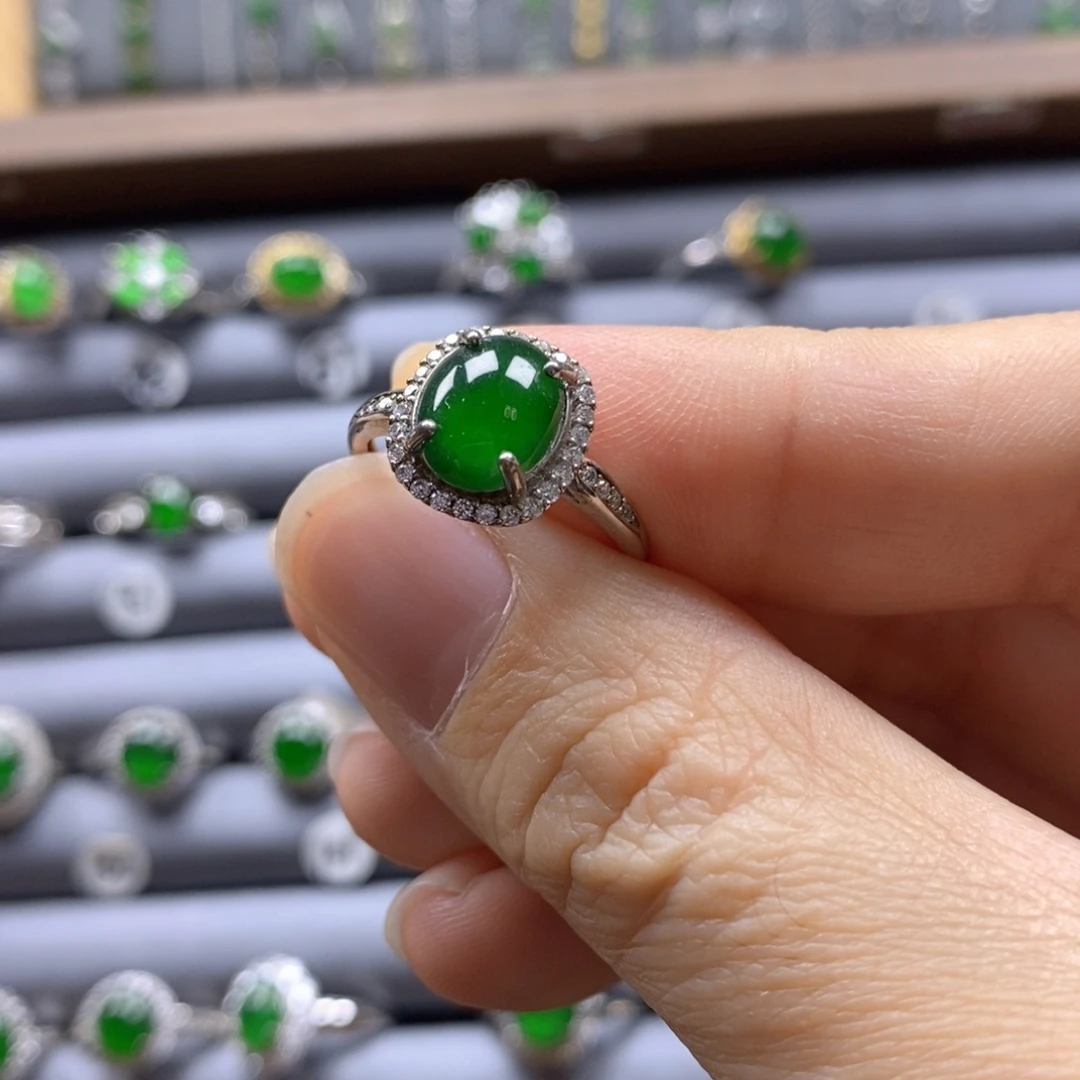 颈饰银S925镶嵌翡翠90号