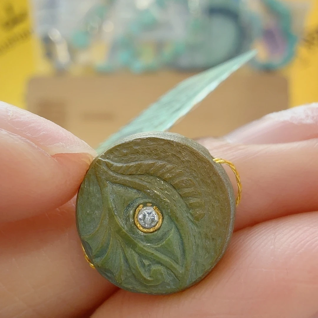 绿松石18K金镶嵌珠宝奇石