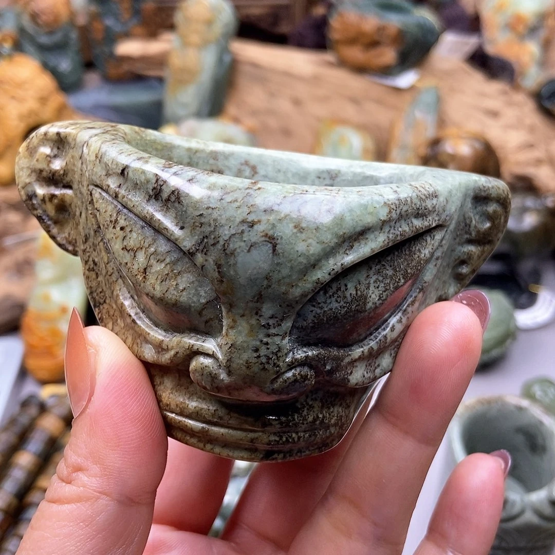 岫岩河磨玉（透闪石质玉）手把未镶嵌2****点